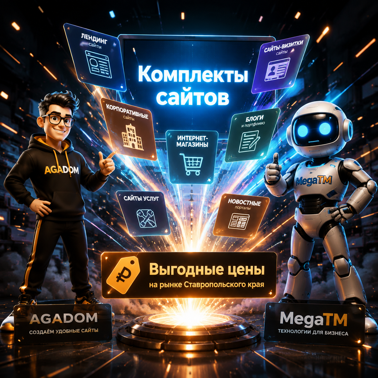 Ключи на рынки через недорогие Вебсайты от МЕГАТМ и АГАДОМ